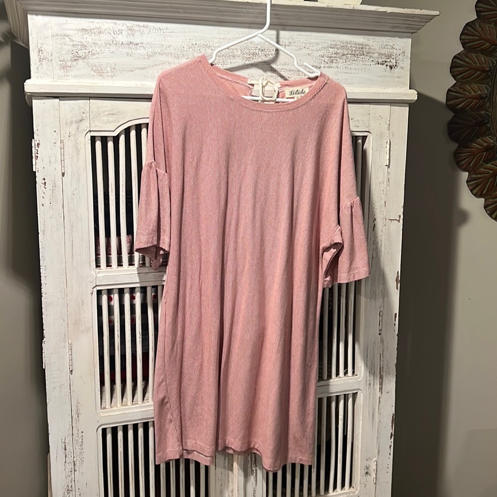Listicles pinstriped Dress Lg